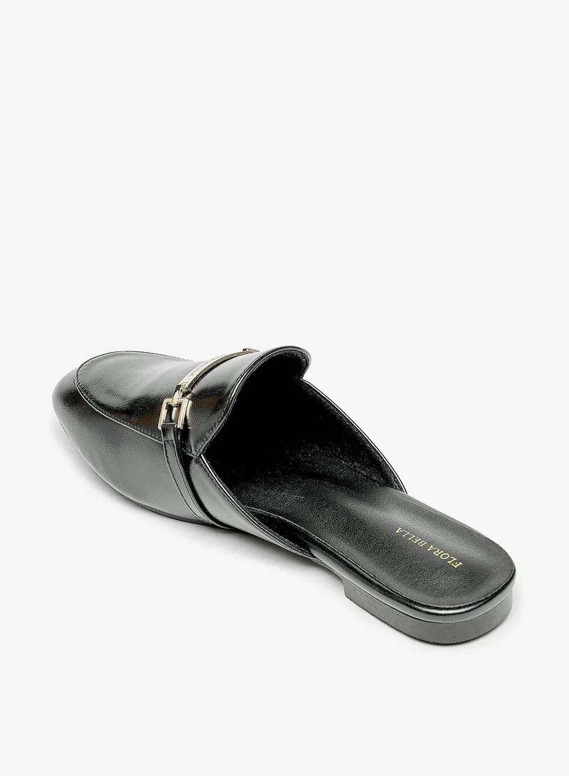 Flora Bella By Shoexpress Women Solid Mules with Metallic Accent