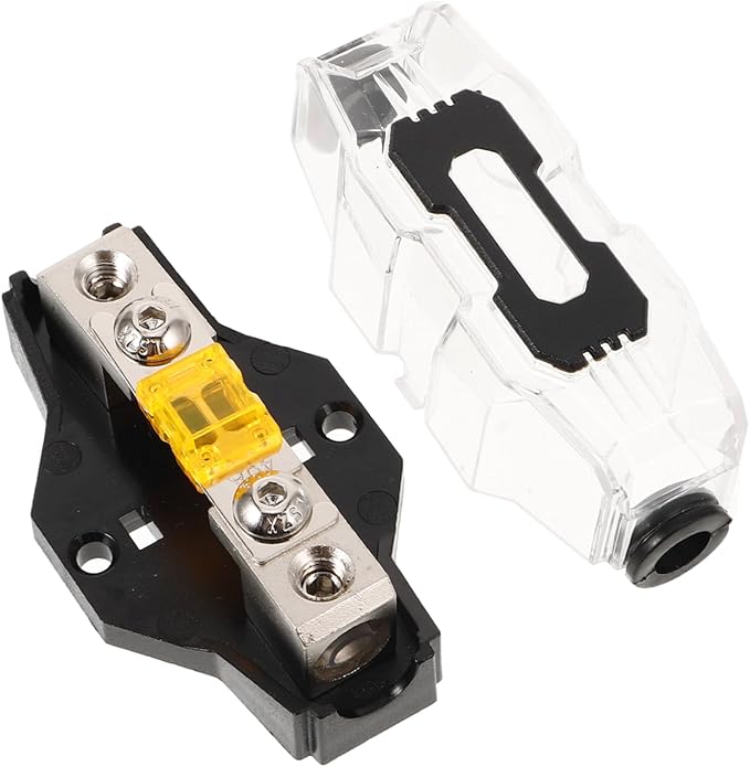 Automotive 32V Amplifier Fuse Holder Car Audio Circuit Breaker Distribution Block Size 8X4 3X3CM - Image 1