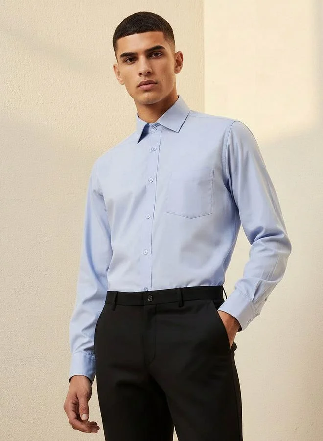 Splash FAV Men Regular Fit Collared Philaphil Long Sleeve Shirt