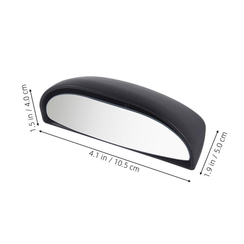 2Pcs Black Adjustable Car Blind Spot Mirrors Wide Angle Convex Lens for Driving Safety - Image 3