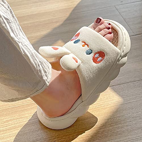 Yoroka Cartoon slippers Cute Animal Shape Slippers,Thick Sole Soft Indoor Outdoor Slippers for Women Bunny-7 - Image 2