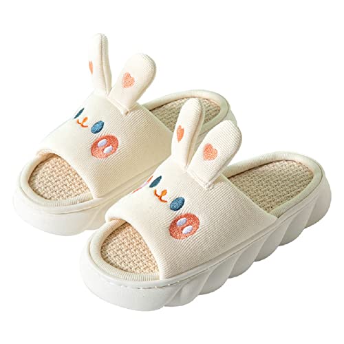 Yoroka Cartoon slippers Cute Animal Shape Slippers,Thick Sole Soft Indoor Outdoor Slippers for Women Bunny-7 - Image 1
