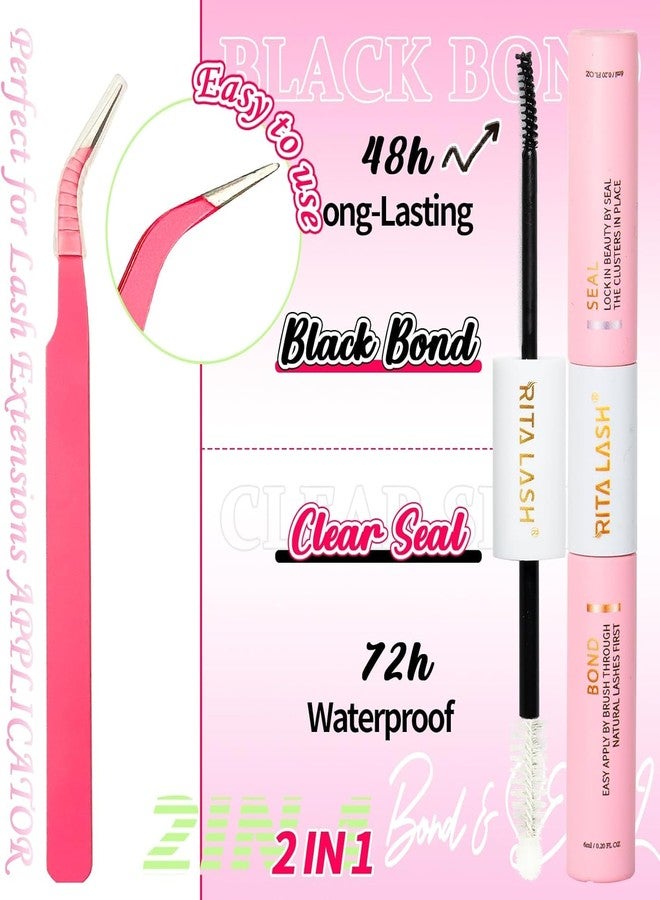 RITALASH Lash Extension Kit 60D+80D DIY Lash Clusters 280pcs Cluster Lashes Individual Lashes Eyelash Extension Kit with Lash Bond and Seal,Lash Tweezers(60D+80D Kit,9-15mm Mixed) - Image 5