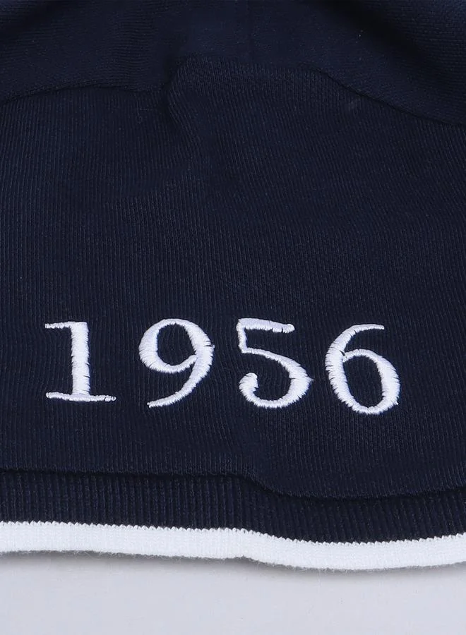 victor and jane Victor And Jane Boys Navy Blue Embroidered Detail Short Sleeve Polo T-Shirt