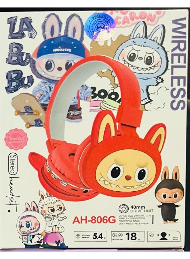 لابوبو سماعة رأس لاسلكية علي شكل شخصية كرتونية لابوبو للاطفال - Image 2