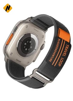 Modified Nylon Strap Compatible with Apple watch Series Ultra 2 | 9 | 8 Ultra | 8 | 7 | 6, 49/45/44/42 mm, Breathable Nylon Strap with Buckle adhesive closing