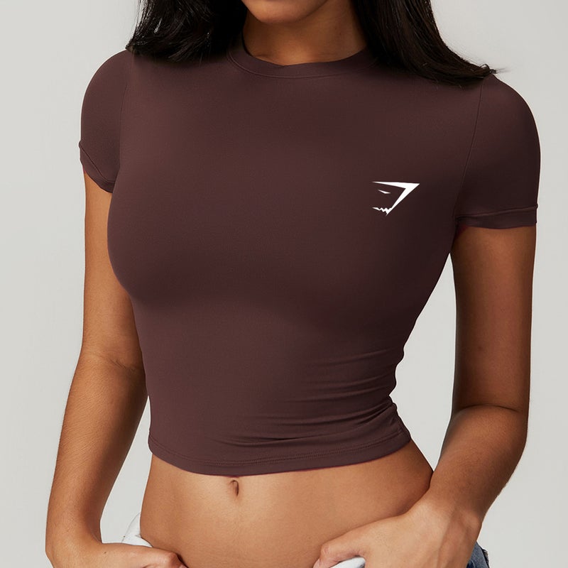 Gymshark Women's Short Sleeve Top - Breathable Yoga Shirt