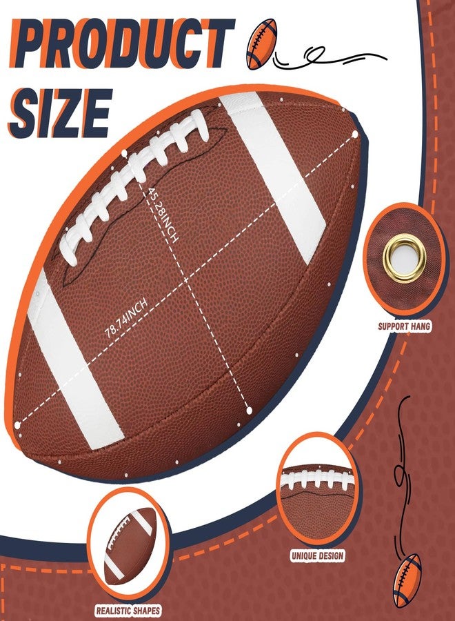 Moukeren 79 Inch Football Banner Party Decorations Large Hanging Sport Themed Party Backdrop for Sports Theme Birthday Decor Photo Supplies - Image 2