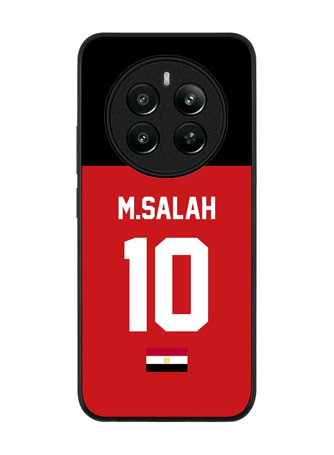 Stylizedd Rugged Black edge case for Realme 12 Plus 5G / Realme 12 4G, Slim fit Case Flexible TPU Gel Thin Cover - Football Team - Egypt, Player Name - M.Salah - Image 1