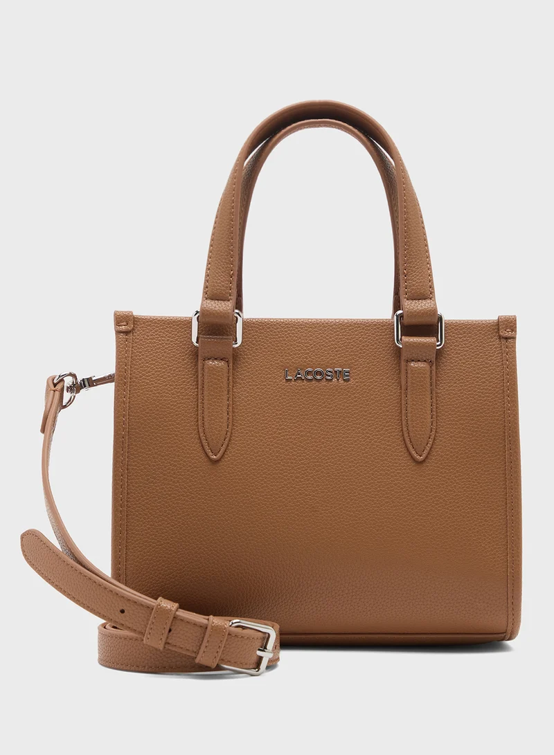 LACOSTE Logo Top Handle Satchel Bag
