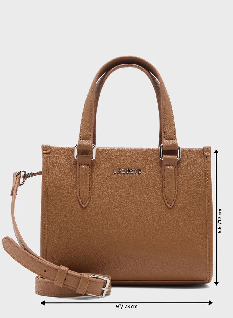 LACOSTE Logo Top Handle Satchel Bag