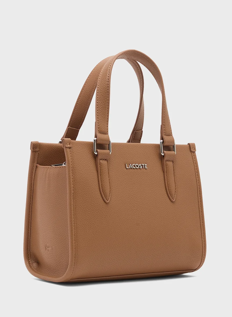LACOSTE Logo Top Handle Satchel Bag