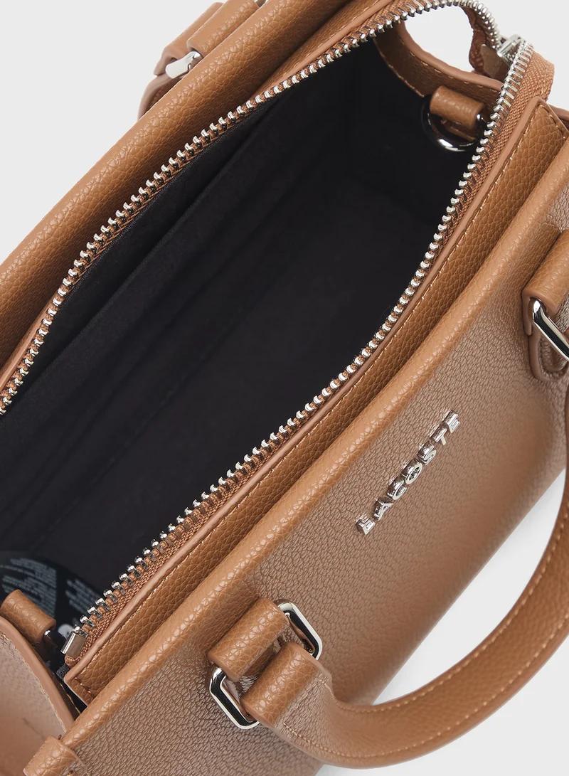LACOSTE Logo Top Handle Satchel Bag