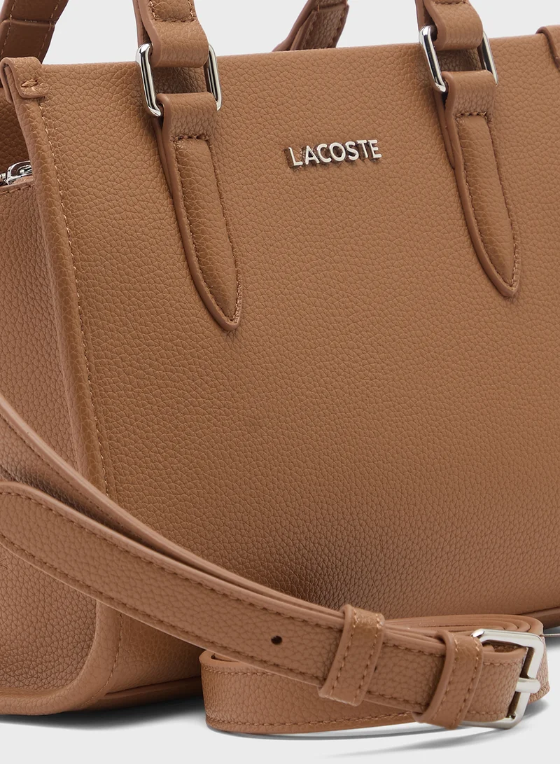 LACOSTE Logo Top Handle Satchel Bag
