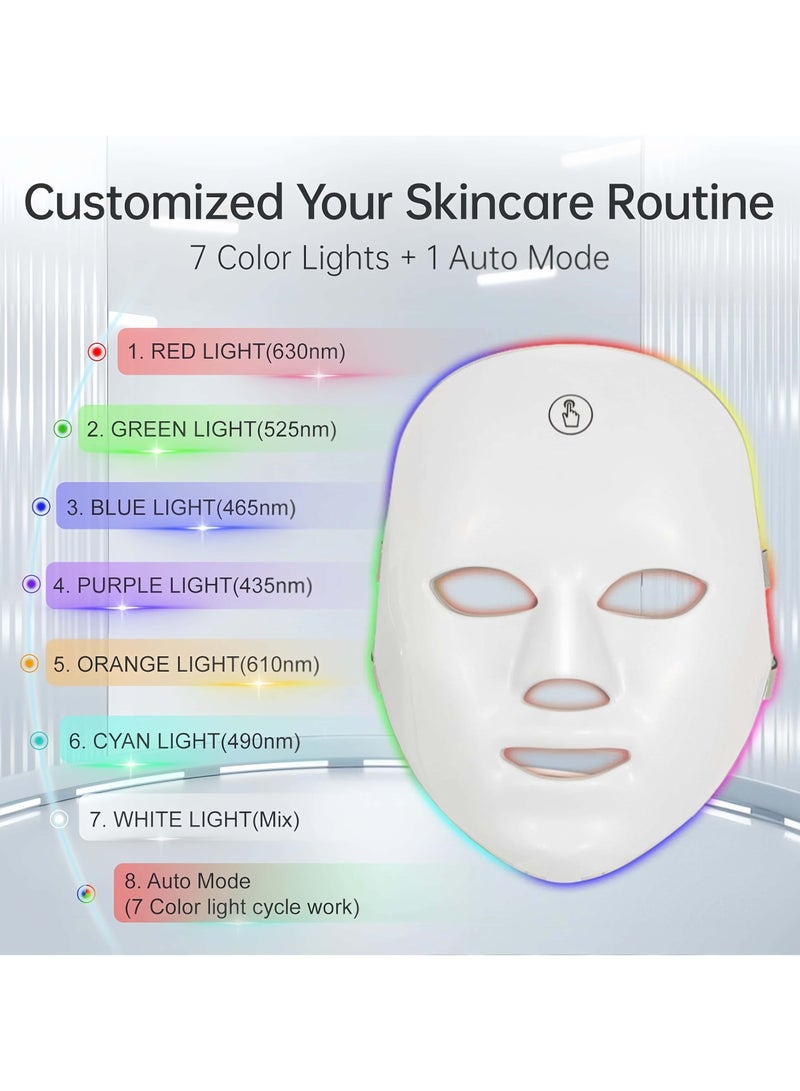 Angola Panda Convenient 7-LED color optical whitening face mask, acne treatment, wrinkle relief, refined pores, wireless, beauty mask - Image 3
