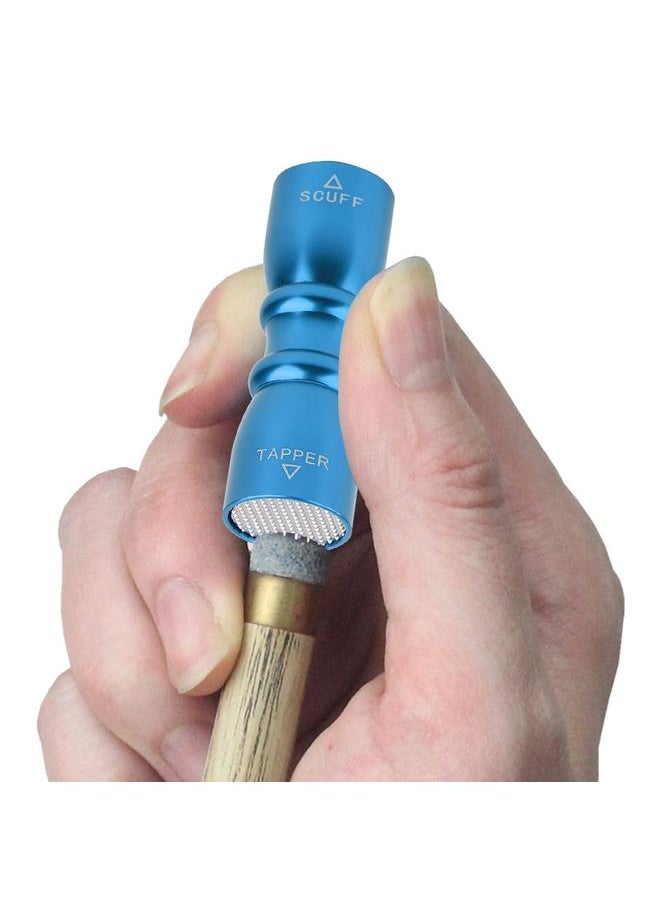 Thoraya Portable Mini Billiard Cue Tip Tool Pool Stick Shaper Repair Scuffer Pick Accessory (Blue)  - Image 3