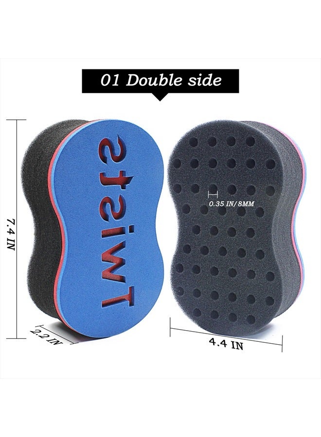 AIR&TREE Big Holes Magic Barber Sponge Brush Twist Hair For Wave,Small Wave Big Wave,Coils,Afro Curl As Hair Care Tool Men and Women Curl Hair Sponge(4PCS) - Image 3