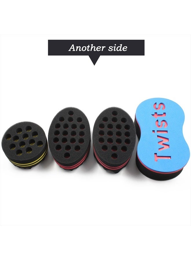 AIR&TREE Big Holes Magic Barber Sponge Brush Twist Hair For Wave,Small Wave Big Wave,Coils,Afro Curl As Hair Care Tool Men and Women Curl Hair Sponge(4PCS) - Image 2