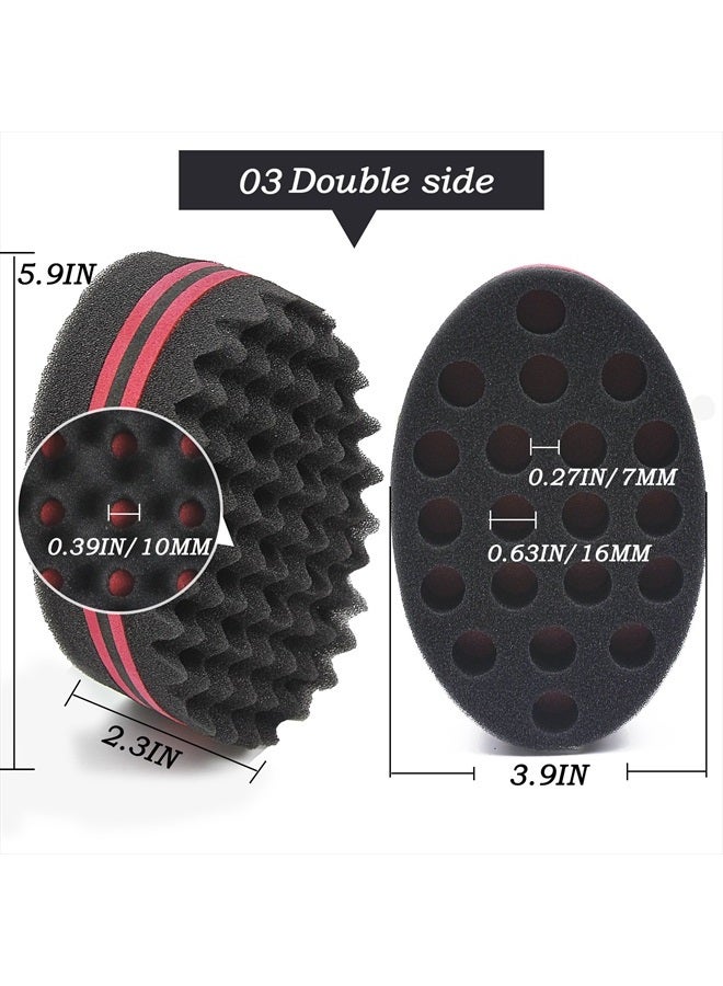AIR&TREE Big Holes Magic Barber Sponge Brush Twist Hair For Wave,Small Wave Big Wave,Coils,Afro Curl As Hair Care Tool Men and Women Curl Hair Sponge(4PCS) - Image 5