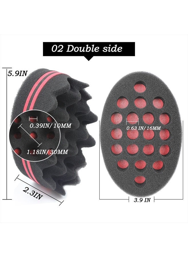 AIR&TREE Big Holes Magic Barber Sponge Brush Twist Hair For Wave,Small Wave Big Wave,Coils,Afro Curl As Hair Care Tool Men and Women Curl Hair Sponge(4PCS) - Image 4