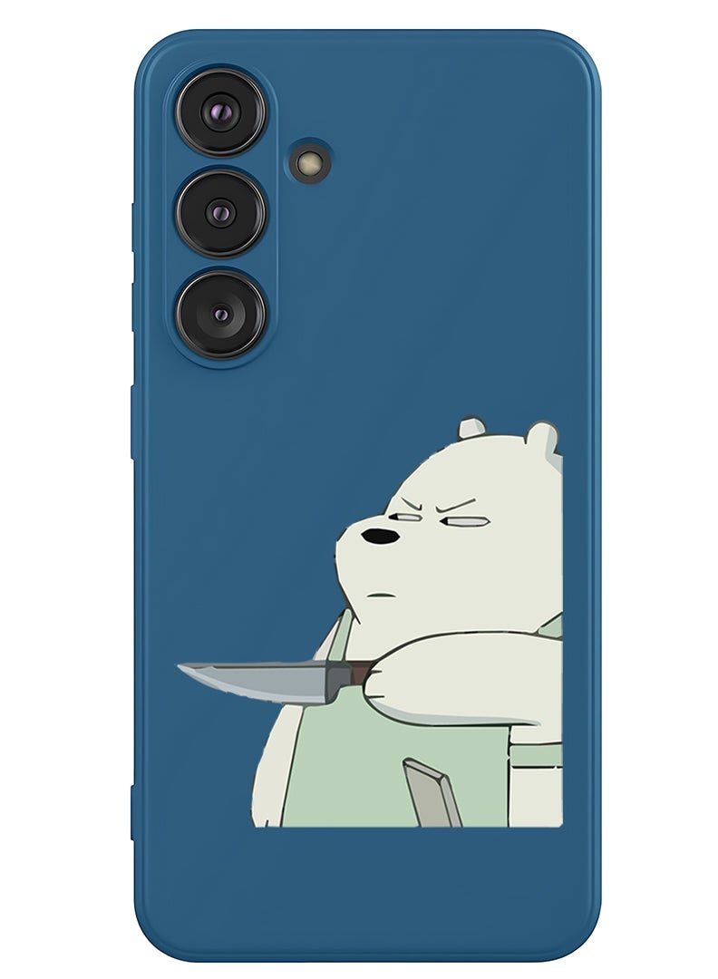 Theodor Protective Slim Fit Case Liquid Silicone Cover with Full Body Protection Anti-Scratch Shockproof Case For Samsung Galaxy S25 (Blue) - Dont touch my Bag - Image 1