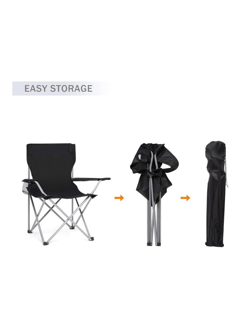 Bisbell Portable Folding Camping Chair with Armrest & Cup Holder | Large Outdoor Sports & Fishing Chair | Model BB3102 - Image 2