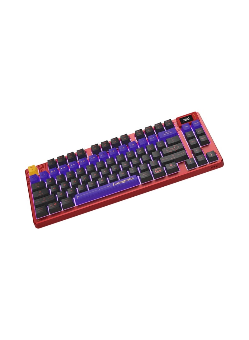 MSI FORGE TKL Wireless MLG Edition Mechanical Gaming Keyboard, 83-Key TKL, Tri-Mode Wireless, Hot-Swap Linear Switches, PBT Keycaps, RGB, Gasket Mount, Smart Display | S11-43CEW01-HH9 - Image 3