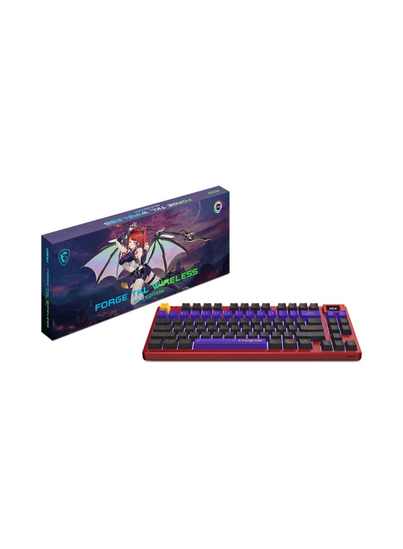 MSI FORGE TKL Wireless MLG Edition Mechanical Gaming Keyboard, 83-Key TKL, Tri-Mode Wireless, Hot-Swap Linear Switches, PBT Keycaps, RGB, Gasket Mount, Smart Display | S11-43CEW01-HH9 - Image 1