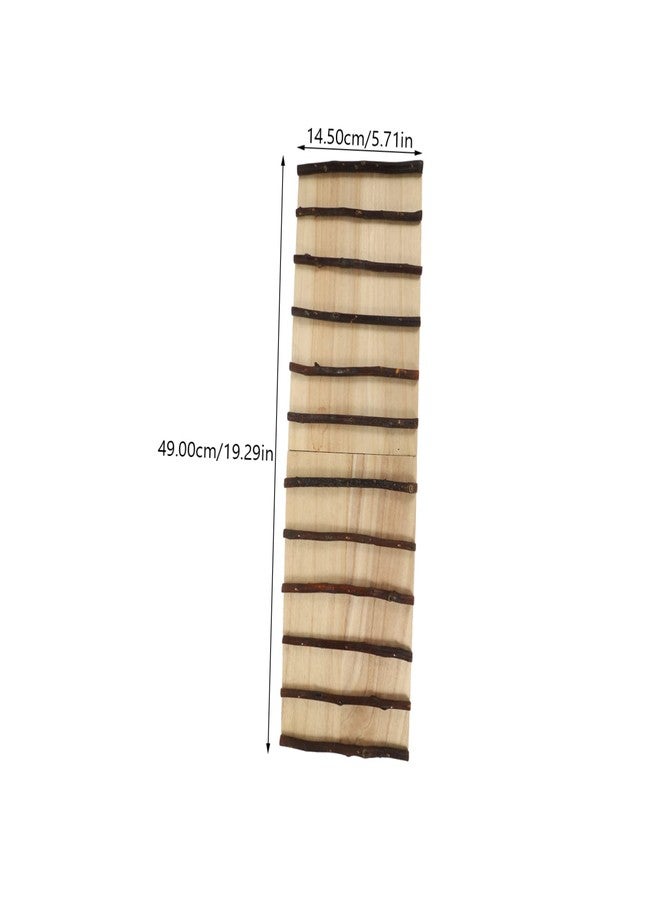 CIYODO Hamster Ladder Toy Wooden Cage Ramp for Small Pets Hamster Climbing Toy and Cage Ornament Safe Natural Material Exercise Accessory 19.3In - Image 3