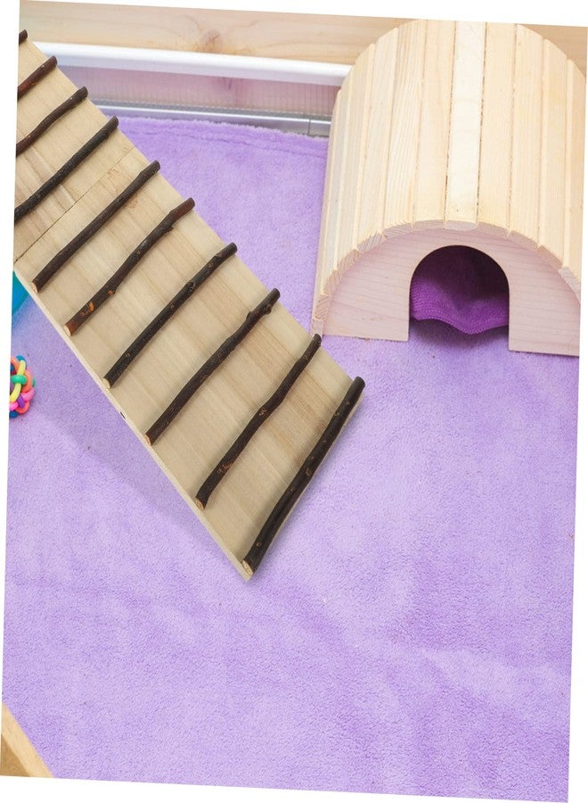 CIYODO Hamster Ladder Toy Wooden Cage Ramp for Small Pets Hamster Climbing Toy and Cage Ornament Safe Natural Material Exercise Accessory 19.3In - Image 4