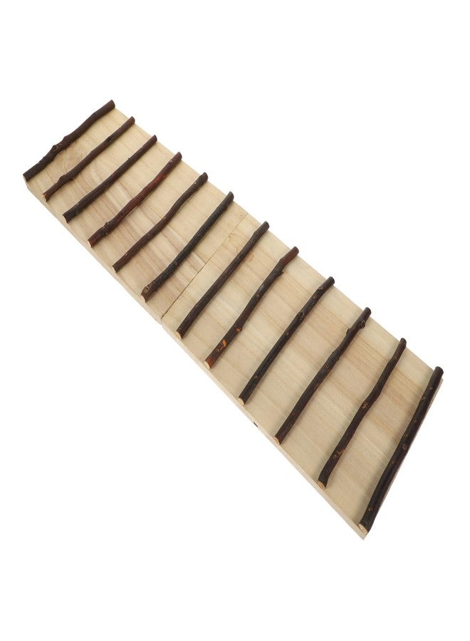 CIYODO Hamster Ladder Toy Wooden Cage Ramp for Small Pets Hamster Climbing Toy and Cage Ornament Safe Natural Material Exercise Accessory 19.3In - Image 1