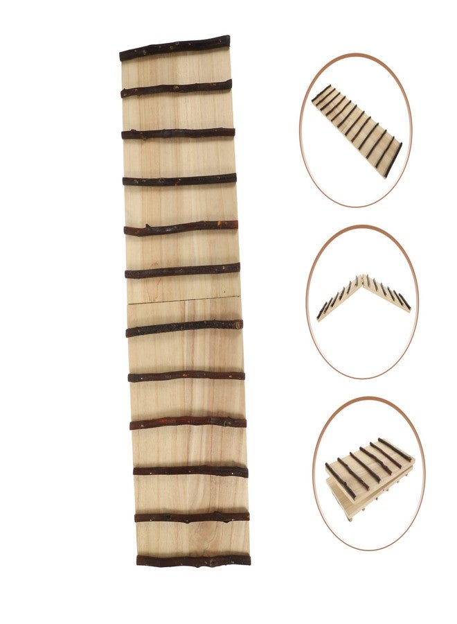 CIYODO Hamster Ladder Toy Wooden Cage Ramp for Small Pets Hamster Climbing Toy and Cage Ornament Safe Natural Material Exercise Accessory 19.3In - Image 5