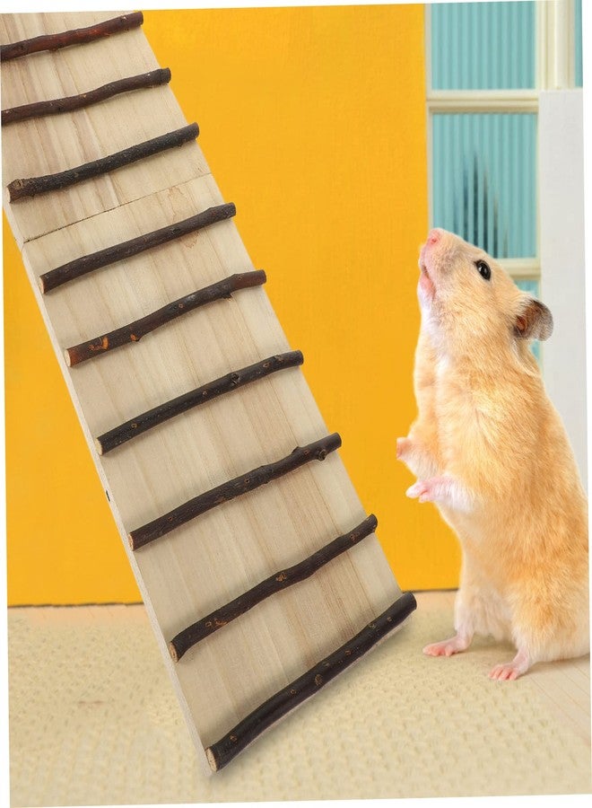 CIYODO Hamster Ladder Toy Wooden Cage Ramp for Small Pets Hamster Climbing Toy and Cage Ornament Safe Natural Material Exercise Accessory 19.3In - Image 2