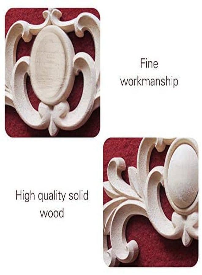 Kelendle Unpainted Carved Wooden Onlay Wood Applique Furniture Decals for Home, Wall, Door, Cabinet Decoration (14.96 x 5.9 x 0.59 inches) - Image 3