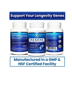 Genex Formulas NMN Supplements, 250mg Nicotinamide Mononucleotide (3 Pack) - 99% Pure Shelf Stabilized NMN Supplement Capsules for Increasing NAD Levels, DNA Repair, & Healthy Aging, GMP Certified, 90 Day Supply  - Image 2