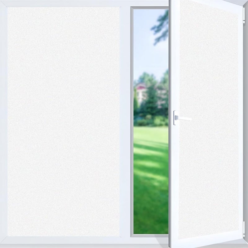WINDOWX Love Your Window Again WINDOWX Vinyl Frosted Window Self Adhesive Privacy Glass Film for Window Glass Office Decorative Window Sticker Wallpaper Vinyl Sheet for Glass Door Bathroom Home Window Frosted Glitter  - Image 1