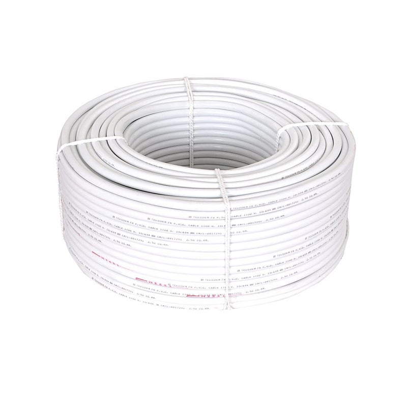 GVD FR PVC 3 Core 05MM flexible Copper wire for Home Domestic Industrial Electric Wiring White 20 Meter - Image 1