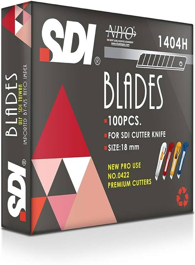 SDI SNAP OFF Cutter Blades 18MM 1404H, Pack of 100pcs - Image 2