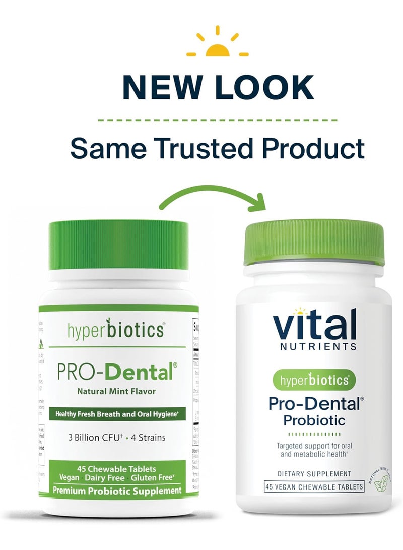 Hyperbiotics Vital Nutrients Pro Dental Probiotic | Clinically Studied BLIS K12 and M18 | Oral Probiotics for Bad Breath treatment for adults | Oral Health for teeth and gums | 45 Mint Tablets - Image 3