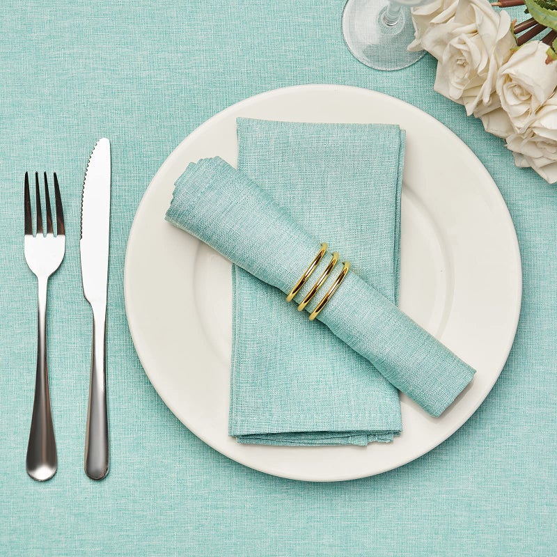 Mebakuk Cloth Napkins Set of 12 Premium 17 x 17 Inch Solid Washable Linen Style Napkins Soft Table Napkin for Wedding Party Restaurant Dinner Parties