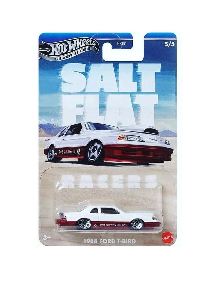 هوت ويلز سلسلة فضية من سيارات السباق الكلاسيكية من سلسلة سولت فلات، مصنوعة من المعدن المصبوب بمقياس 1:64، مجموعة متنوعة من قطعة واحدة - Image 2