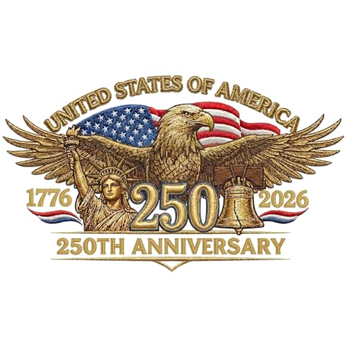 KATINAT 2Pcs 250 Anniversary USA Stickers American Eagle 17762026 Vinyl for Car Truck Window Laptop 250 Years American Independence 250 Anniversary USA Merchandise Fathers Day Gift - Image 1