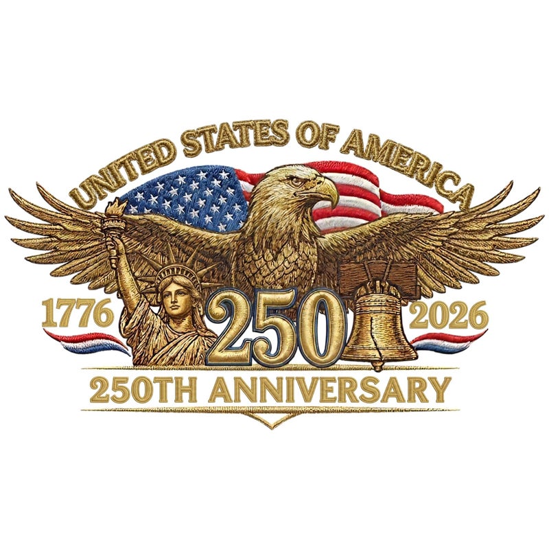 KATINAT 2Pcs 250 Anniversary USA Stickers American Eagle 17762026 Vinyl for Car Truck Window Laptop 250 Years American Independence 250 Anniversary USA Merchandise Fathers Day Gift - Image 3