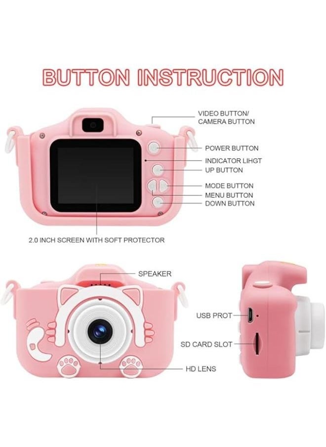 ELTRAZONE Kids Camera with Video Shooting and 5 Fun Games – Perfect Birthday, Christmas & Halloween Gift for Boys and Girls – Durable Digital Camera Toy with Easy Controls – Cute Pink Design Ideal for Youngsters’ Creative Play - Image 5