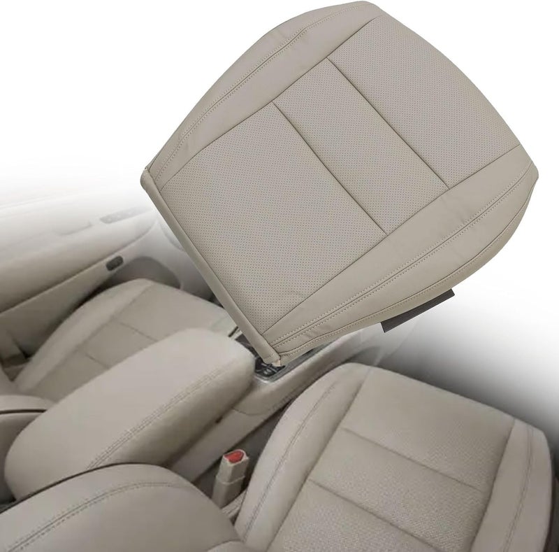 Priprilod Tan Perforated Leather Driver Side Bottom Replacement Seat Cover for Jeep Grand Cherokee (2011-2016) - Image 2