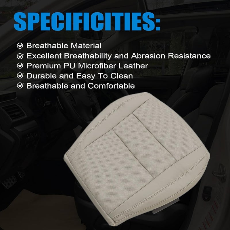 Priprilod Tan Perforated Leather Driver Side Bottom Replacement Seat Cover for Jeep Grand Cherokee (2011-2016) - Image 5