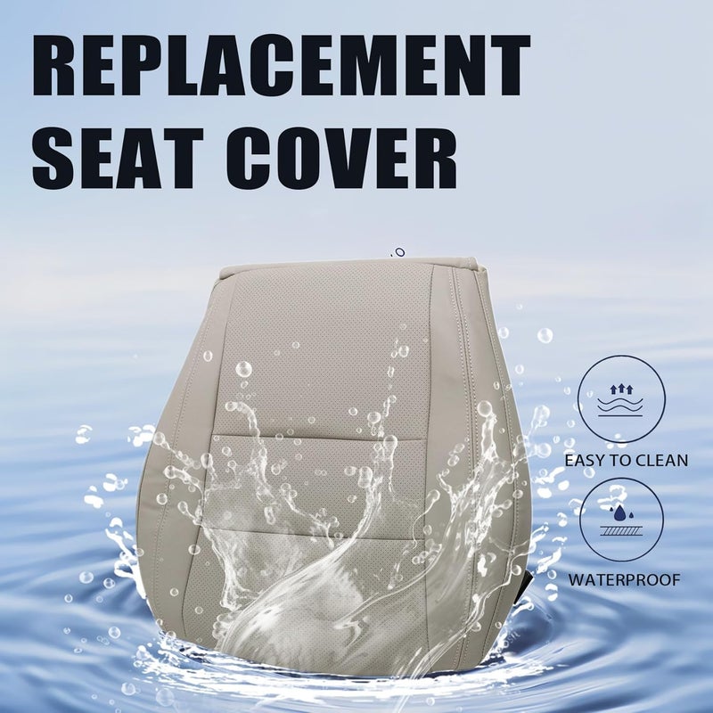 Priprilod Tan Perforated Leather Driver Side Bottom Replacement Seat Cover for Jeep Grand Cherokee (2011-2016) - Image 4