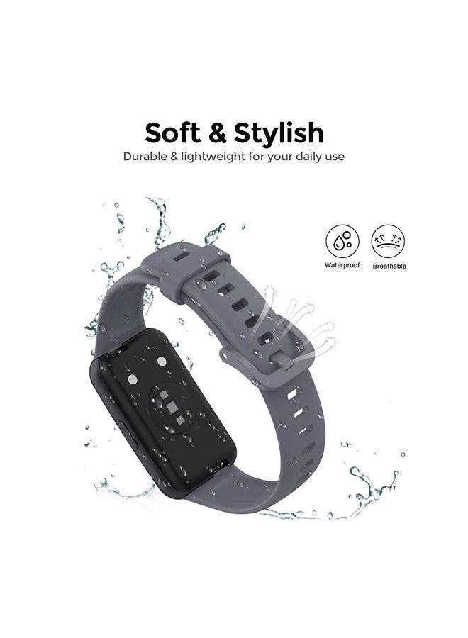 O Ozone Silicone Strap With TPU Watch Case For Huawei Watch Band 7 (Pack of 4) - Image 4