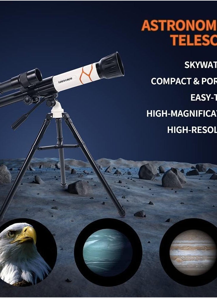 STEM - 🔭 STEM Educational Telescope for Kids – Smartphone Compatible | 20x–40x Magnification | Astronomy Toy with Tripod & Eyepieces – Ages 6+ - Image 1