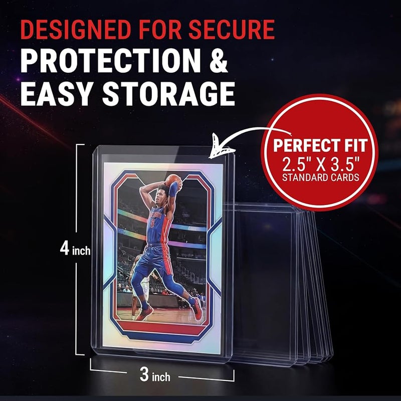 Ultra Pro 3 x 4 Clear Regular Top Loaders For Cards With Card Sleeves Bundle Standard Size 100ct Baseball Card Sleeves Trading Card Sleeve Baseball Card Protectors Toploader Card Protectors - Image 4